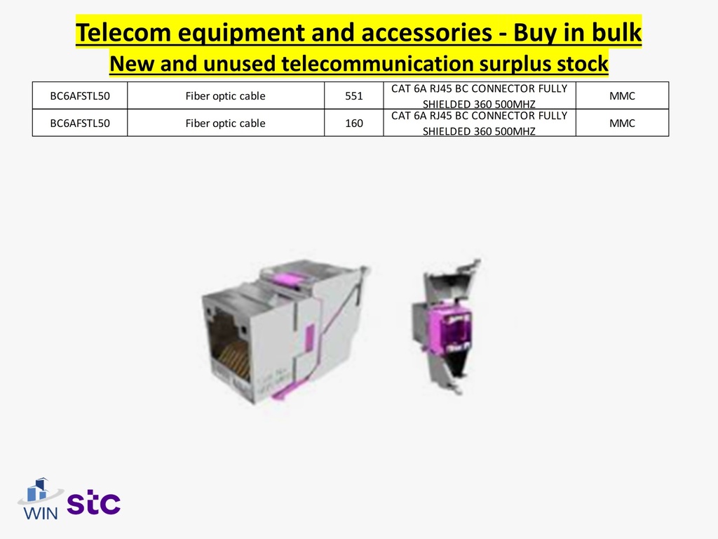 Buy in bulk quantities new and unused telecommunications surplus stock, equipment, and accessories.