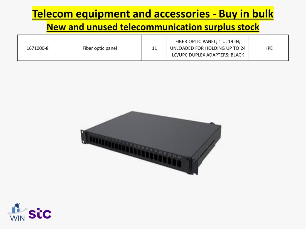 Buy in bulk quantities new and unused telecommunications surplus stock, equipment, and accessories.
