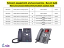 Buy in bulk quantities new and unused telecommunications surplus stock, equipment, and accessories.