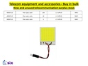 Buy in bulk quantities new and unused telecommunications surplus stock, equipment, and accessories.