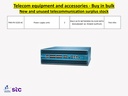 Buy in bulk quantities new and unused telecommunications surplus stock, equipment, and accessories.