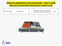 Buy in bulk quantities new and unused telecommunications surplus stock, equipment, and accessories.