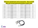Buy in bulk quantities new and unused telecommunications surplus stock, equipment, and accessories.