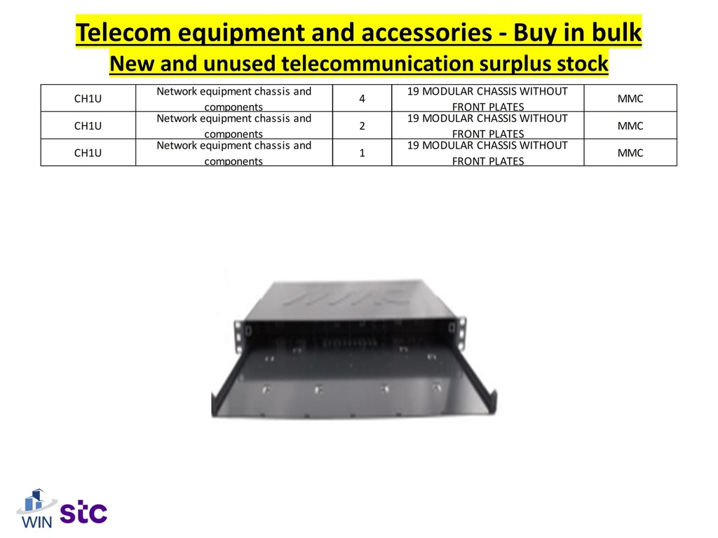Buy in bulk quantities new and unused telecommunications surplus stock, equipment, and accessories.