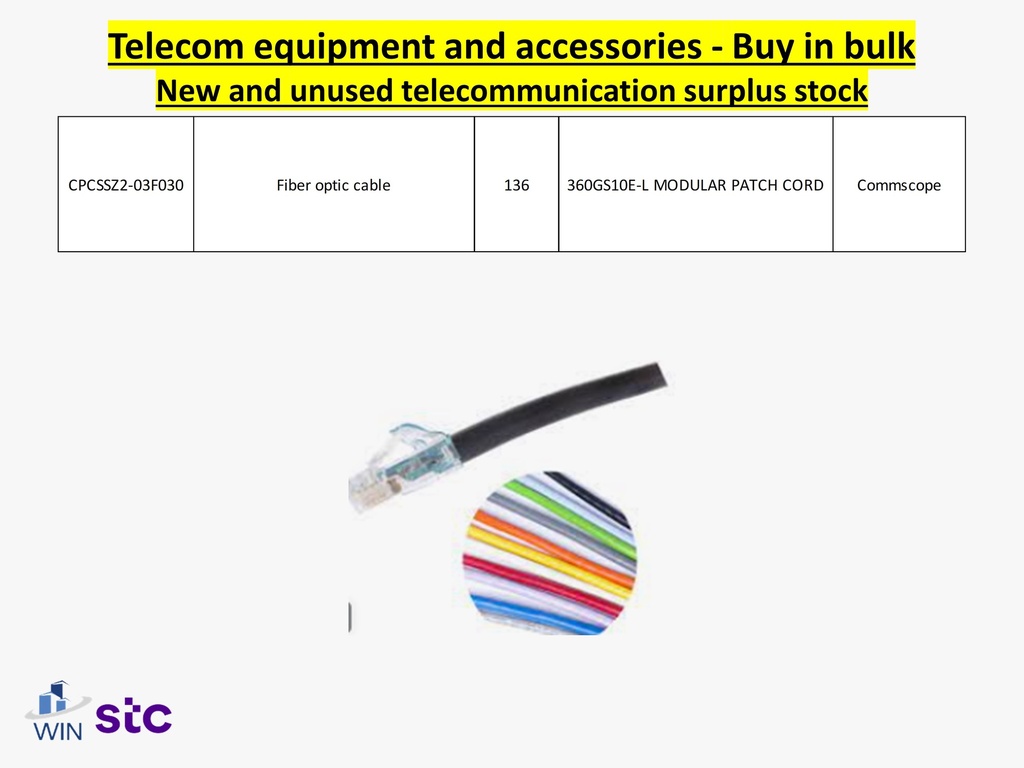 Buy in bulk quantities new and unused telecommunications surplus stock, equipment, and accessories.