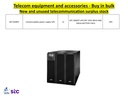 Buy in bulk quantities new and unused telecommunications surplus stock, equipment, and accessories.