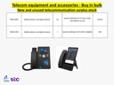 Buy in bulk quantities new and unused telecommunications surplus stock, equipment, and accessories.