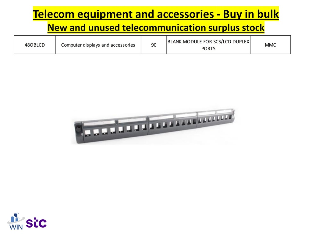Buy in bulk quantities new and unused telecommunications surplus stock, equipment, and accessories.