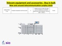Buy in bulk quantities new and unused telecommunications surplus stock, equipment, and accessories.